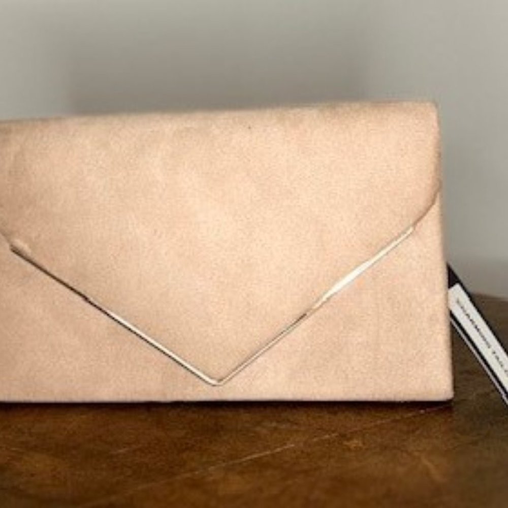 Charming Tailor Faux Suede Clutch Handbag